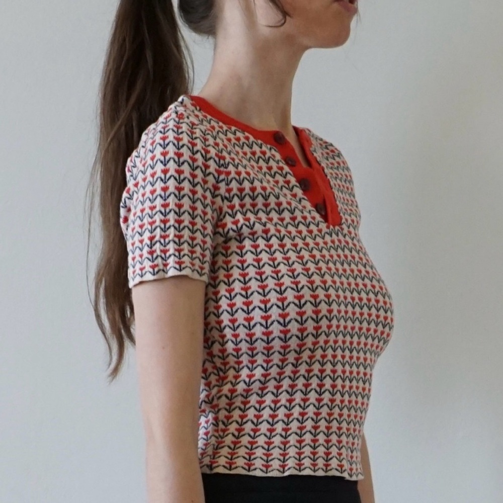 Urban Outfitters Retro Knit Henley Top – Size Small